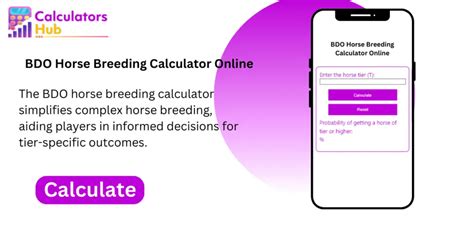 bdo horse calculator